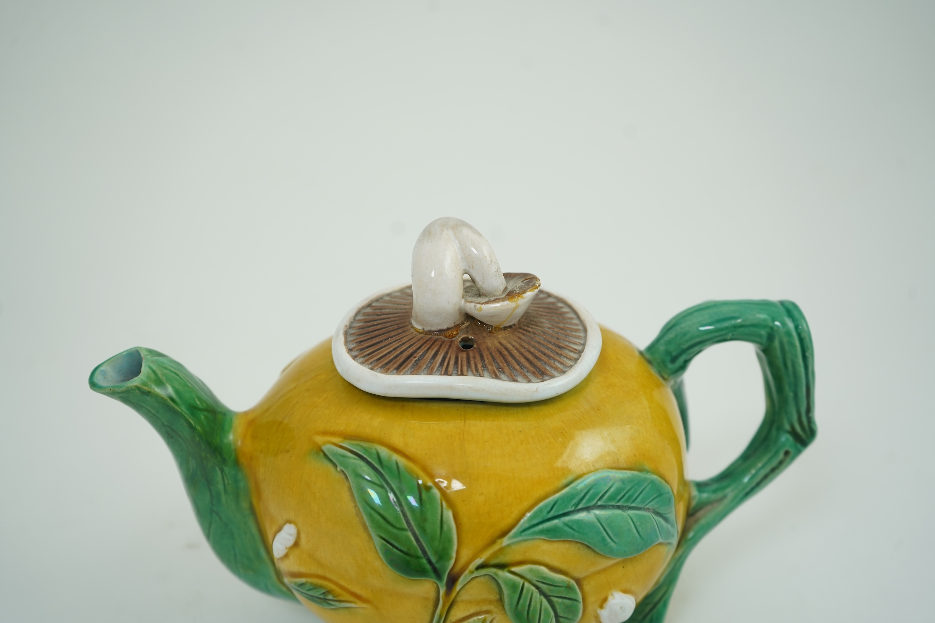 A rare Minton majolica teapot, c.1867